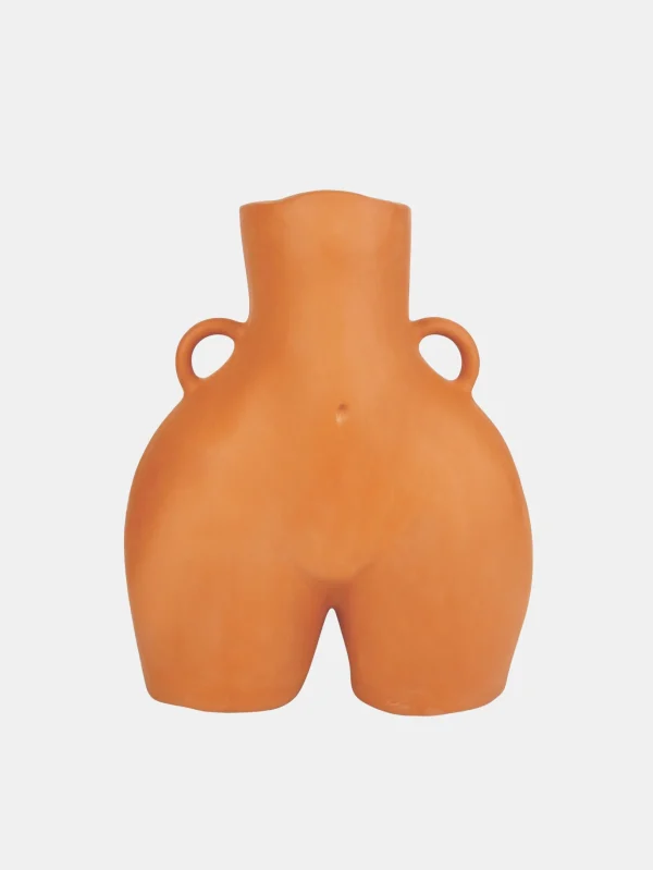 New HOFF LOVE HANDLES VASE ORANGE