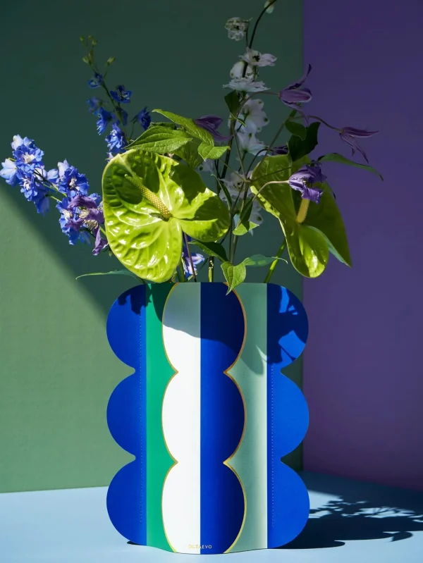 New HOFF PAPER VASE RIVIERA WAVE